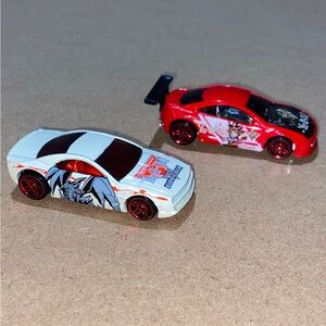 VINTAGE 2000 HOT WHEELS Yu-Gi-Oh! Cougar & Muscle Tone Diecast Cars Lot Of 2ea